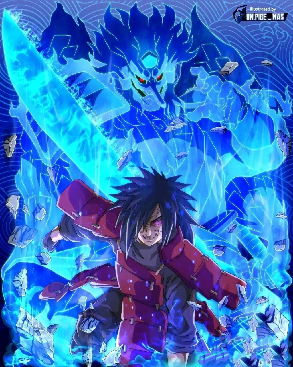 超炫火影忍者壁纸(阿凯)(宇智波斑) 火影忍者名场面,八门凯和须佐斑爷