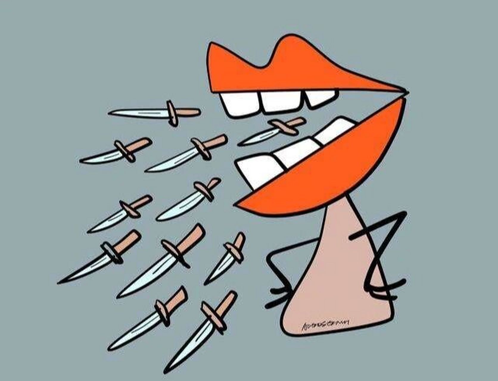 远离"刀子嘴" 刀子嘴,形容人说话刻薄.