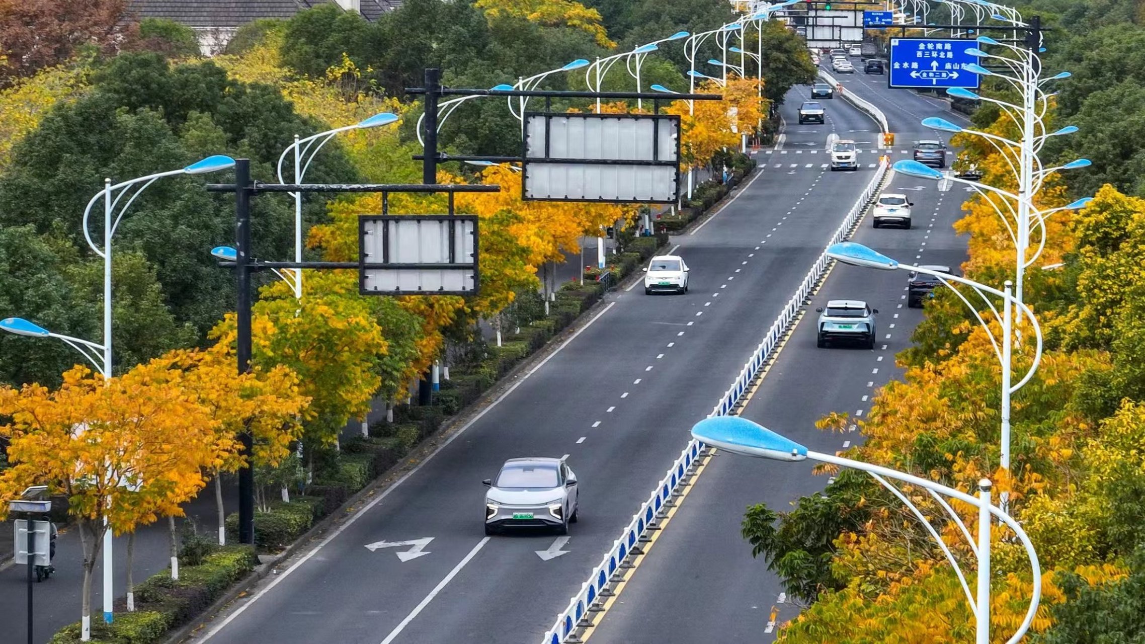 【宁波慈溪三北西大街秋色宜人】 #美丽宁波##连通区县# (宁波发布
