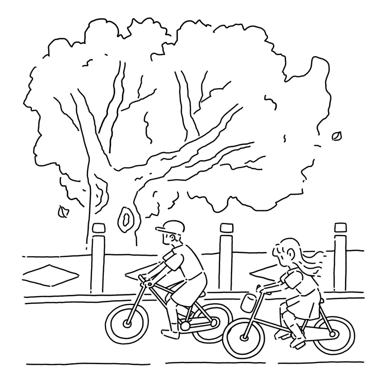 3 day 简笔画 骑车车 如果是在夏天 那我们一起去骑车吧～ 感受风感受