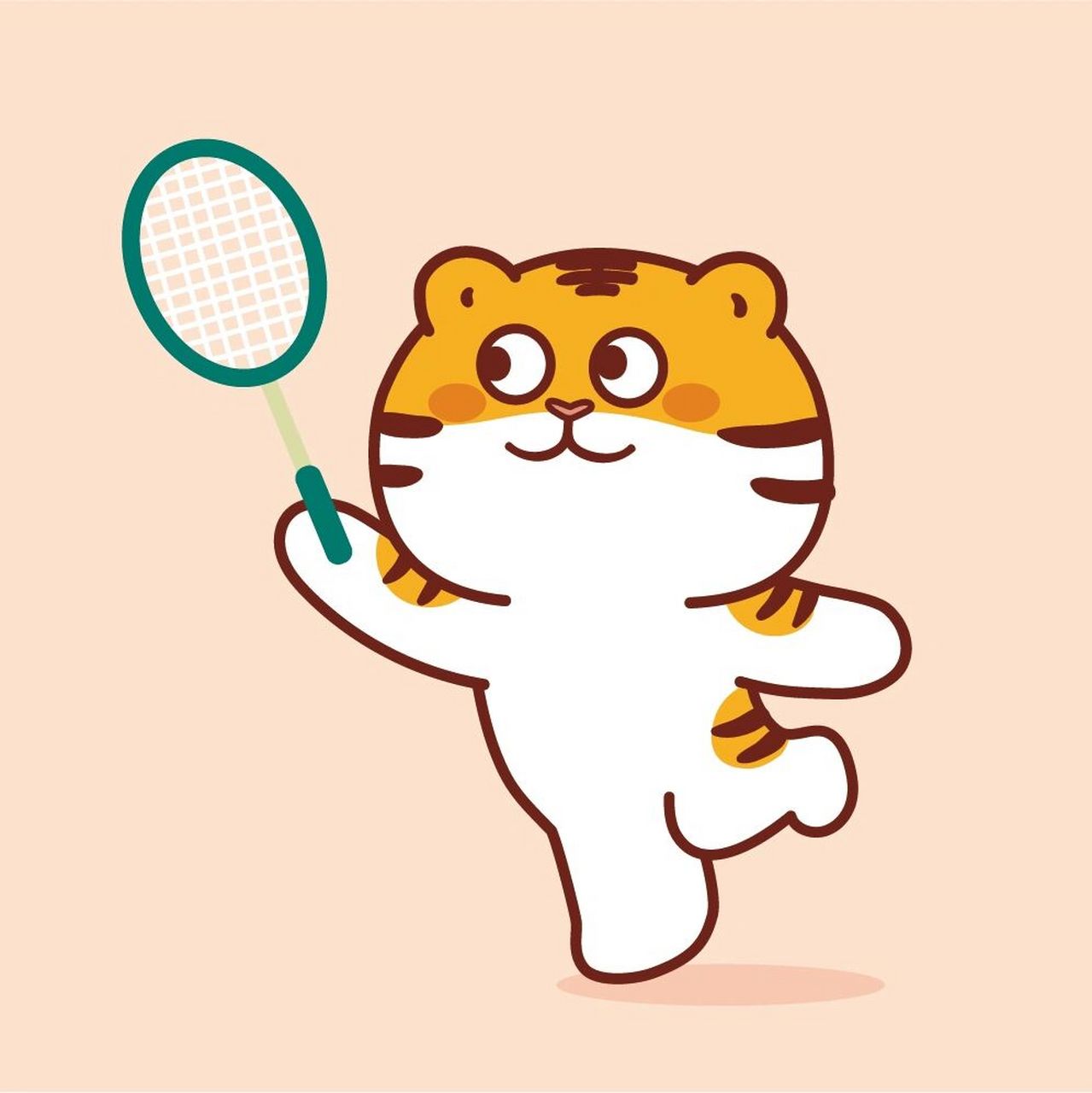 虎萌萌打羽毛球头像分享 虎萌萌——生肖乐园系列ip 治愈系萌虎,元气