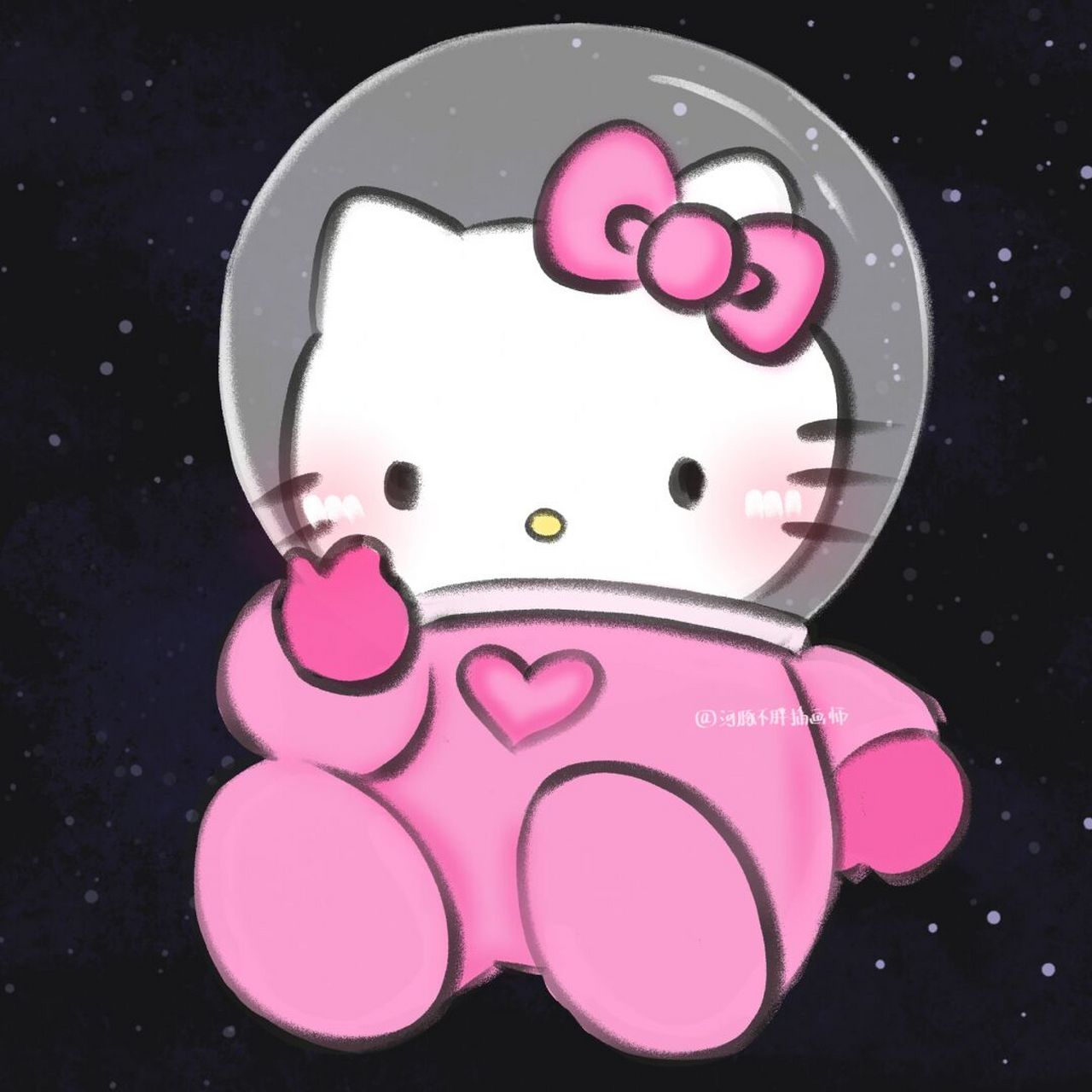 kitty宇航员情头 来自kitty酱的宇宙级浪漫,爱你哟 #头像分享# #头像
