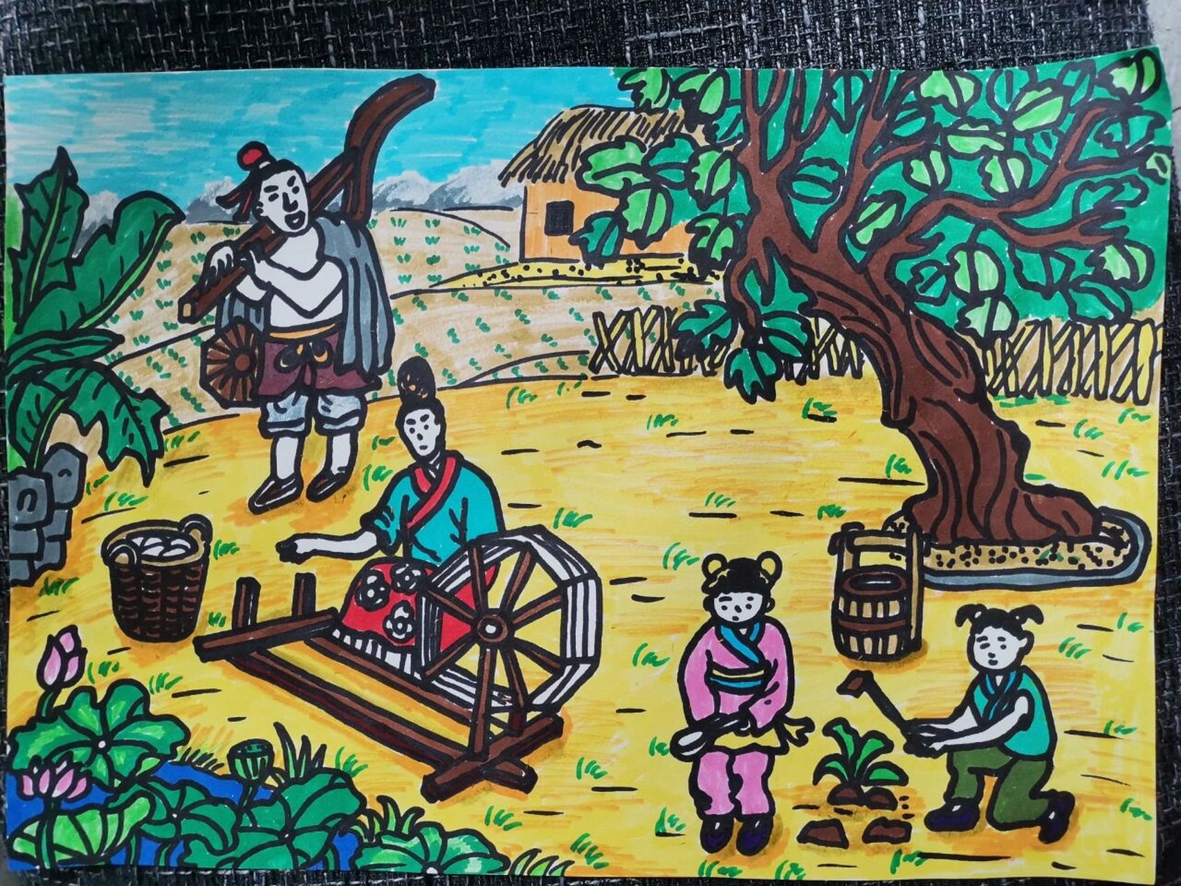 诗配画《四时田园杂兴》