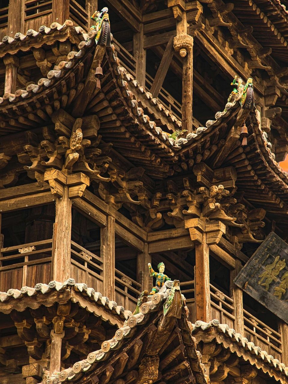 中国古代建筑史优秀典范,山西飞云楼斗拱96檐 古建筑是凝结的音乐