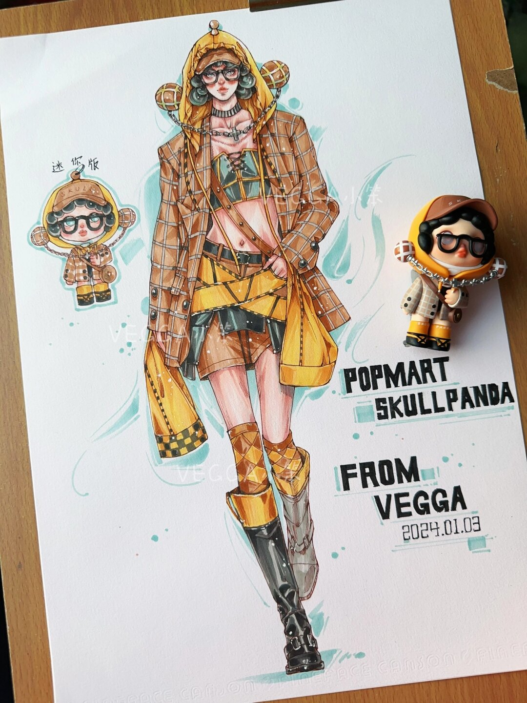 勾线:copic棕色 起型:晨光自动铅笔 画纸:康颂素描纸 	 #马克笔手绘