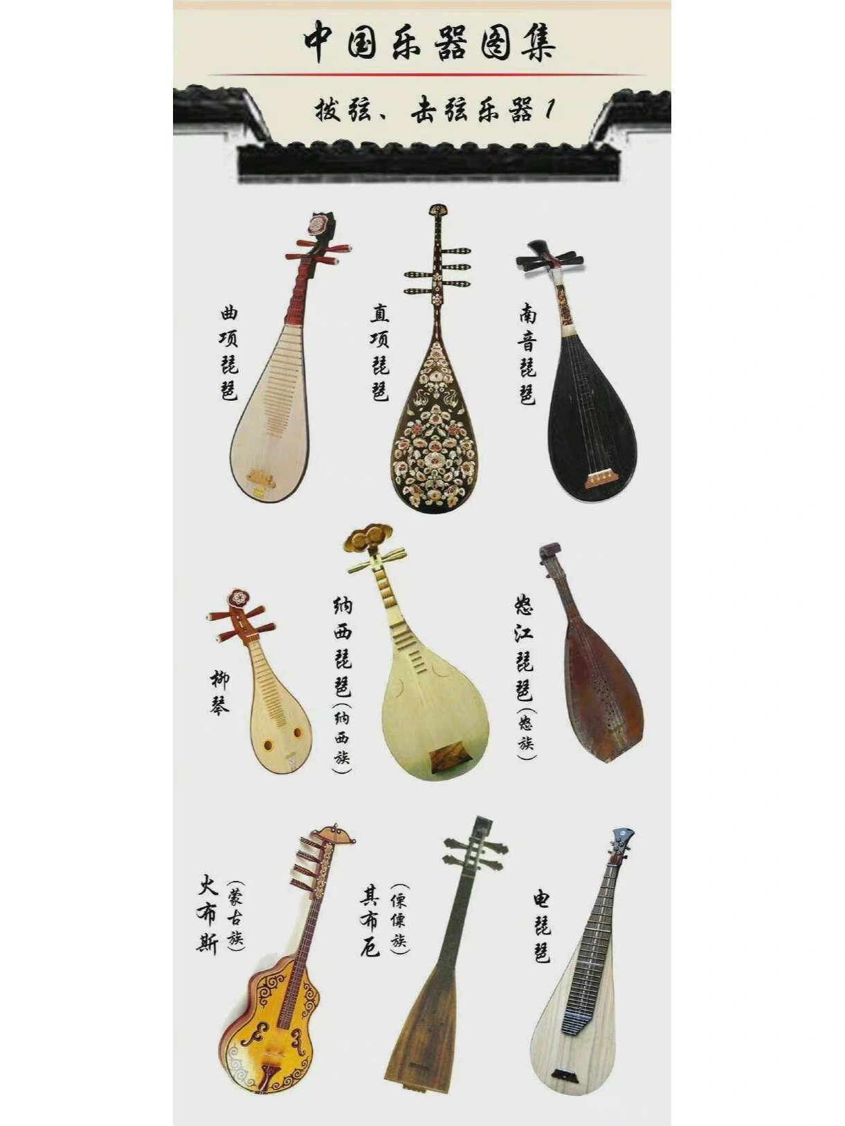 中国拨弦,击弦乐器图集