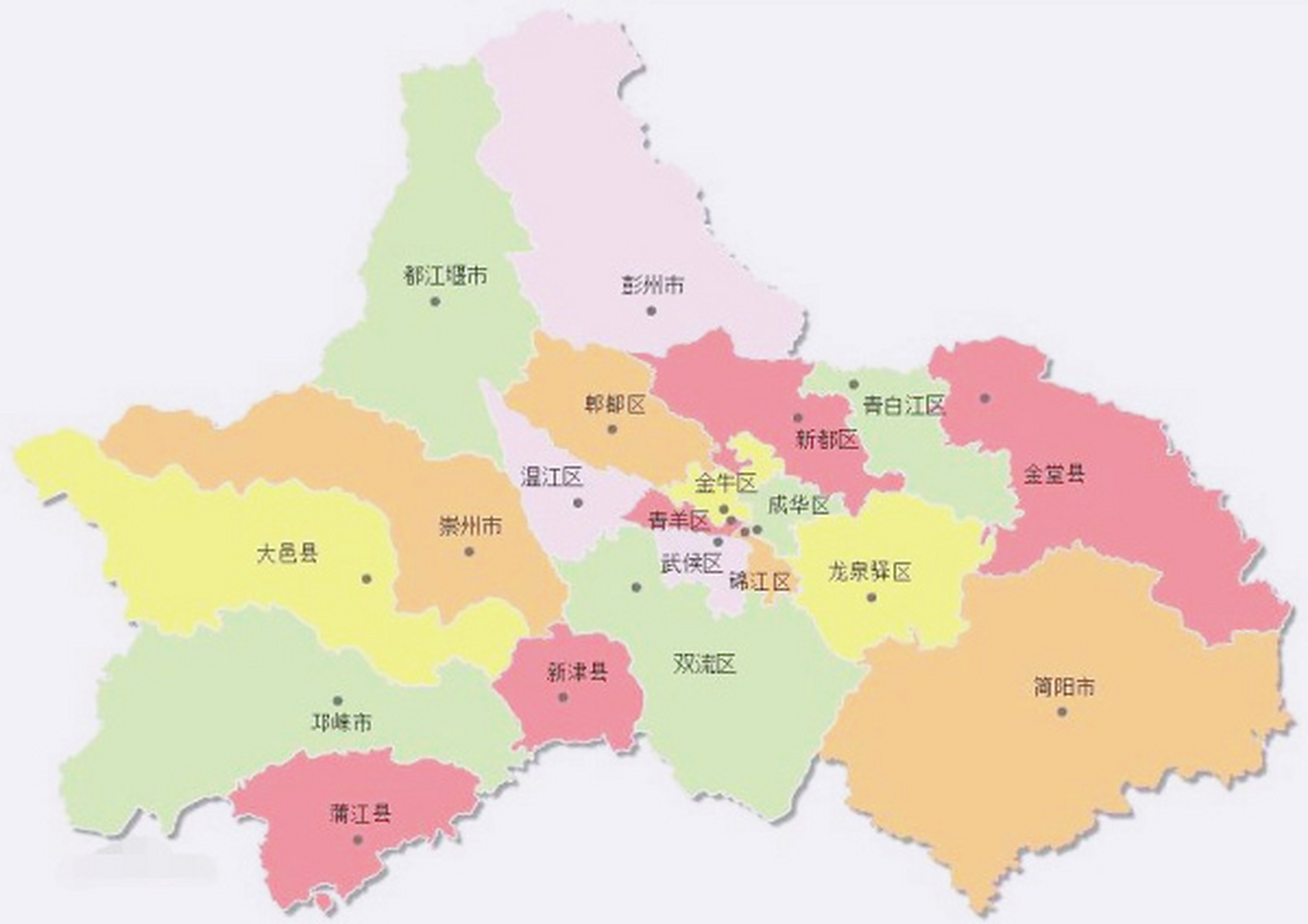 成都市地图你最喜欢哪里?