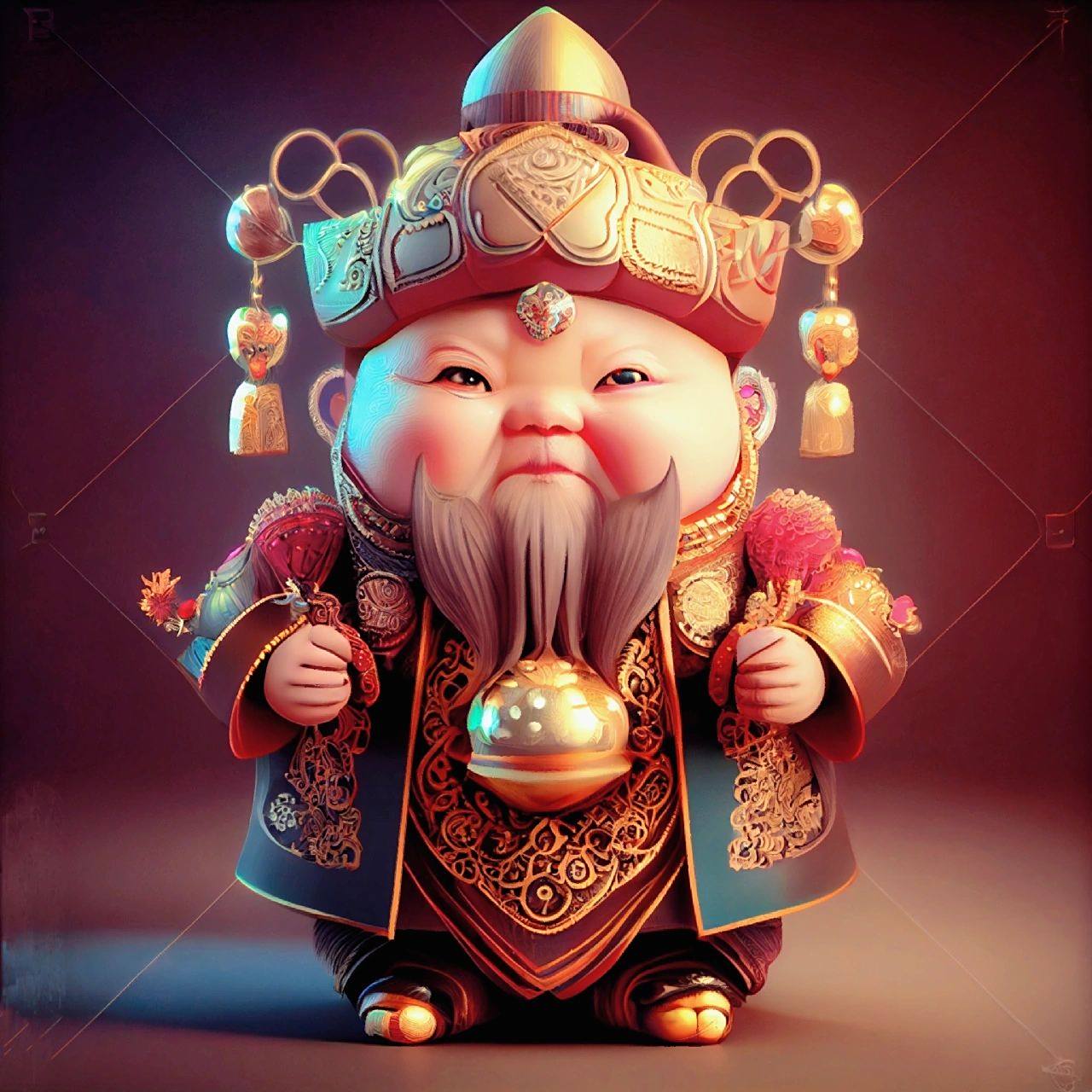 财神爷头像来喽～ 財神到!接財神!迎財神!祝各位寶子們,財運亨通!