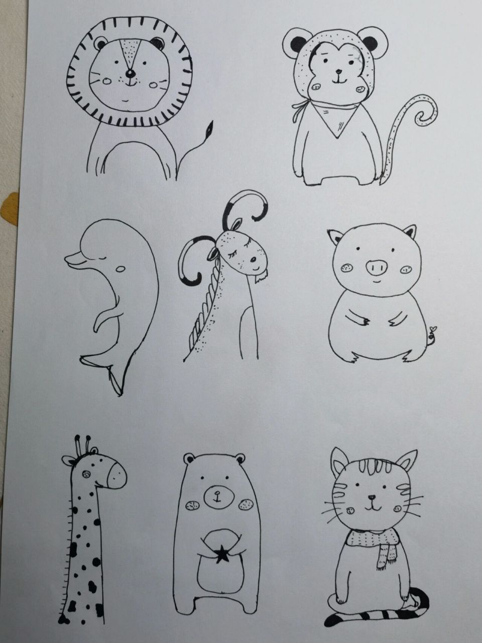 北欧风儿童简笔画小动物 小孩子也不是好糊弄的