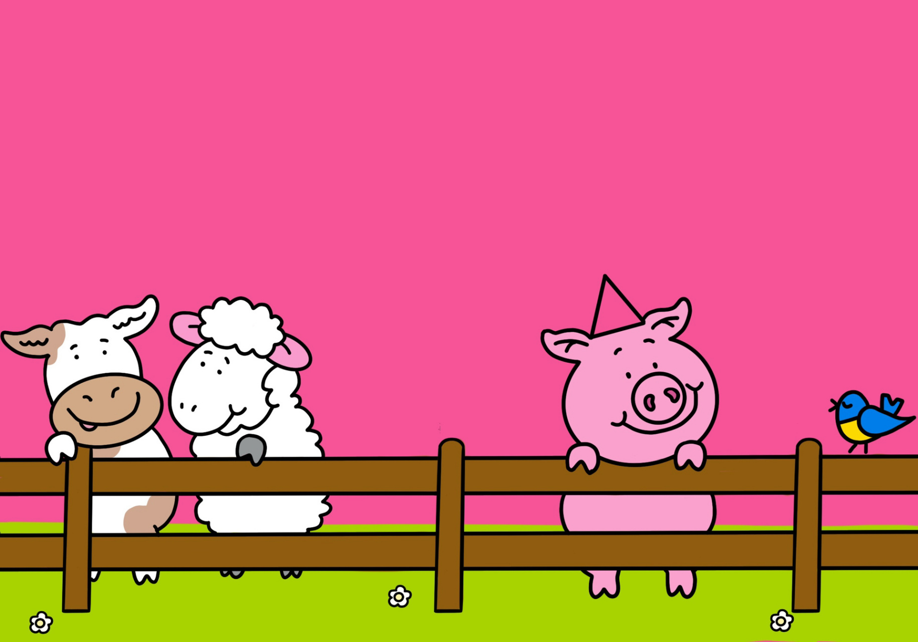 【涂鸦壁纸】玛莎猪猪壁纸 piggy and his friends 玛莎猪和他的朋友