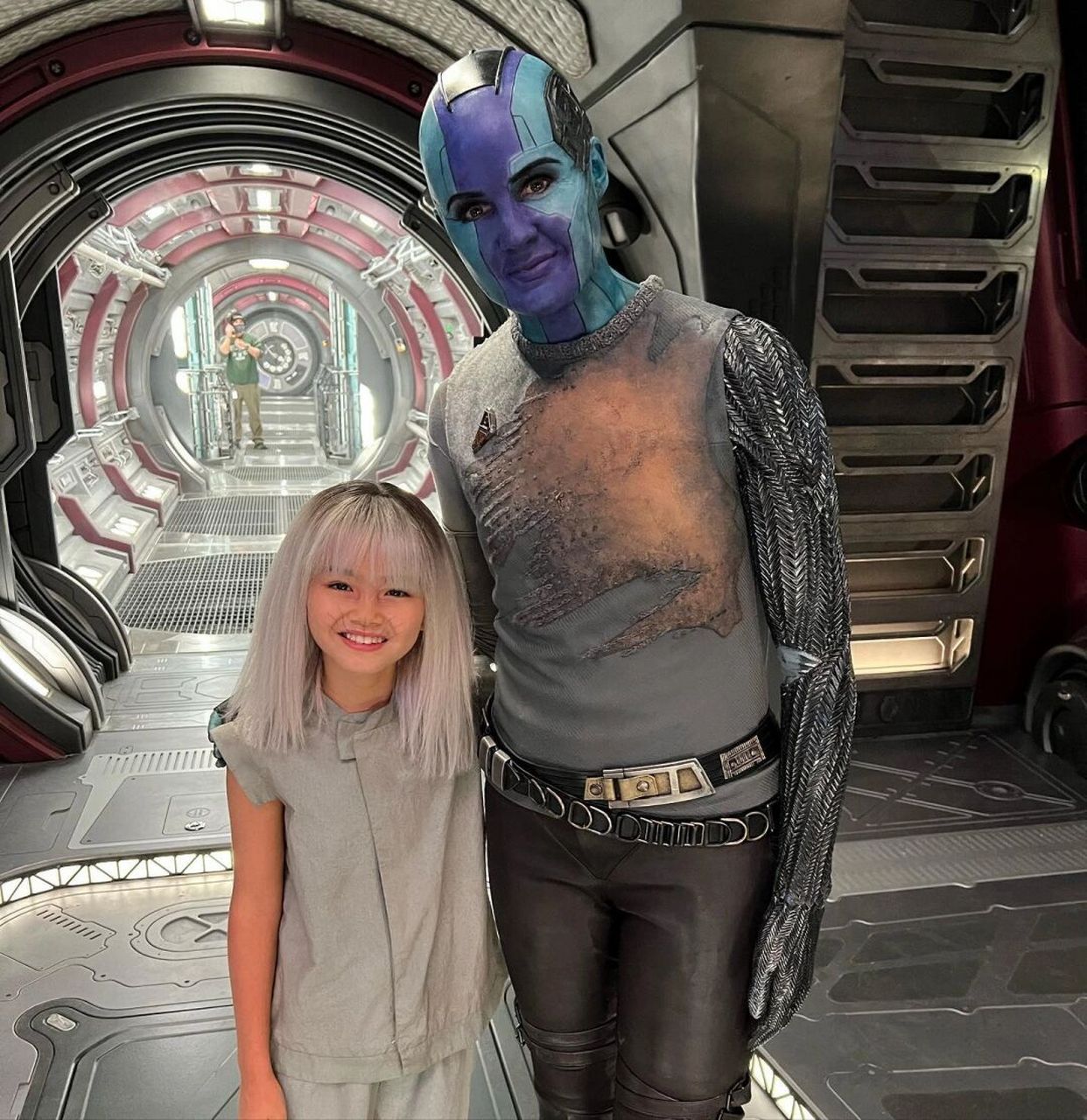 星云凯伦吉兰在拍摄银河护卫队时应该是挺开心的.