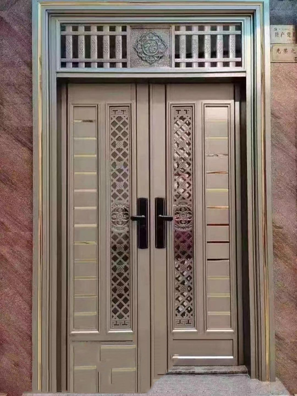 不锈钢双开门304不锈钢大门防盗门入户门 304不锈钢进户防盗门,韩式门