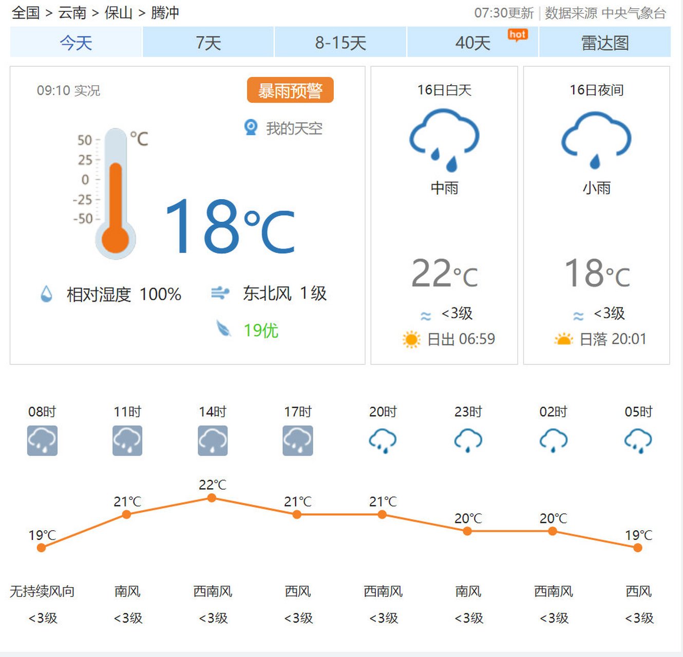 全国15天天气预报云南云南省天气预报