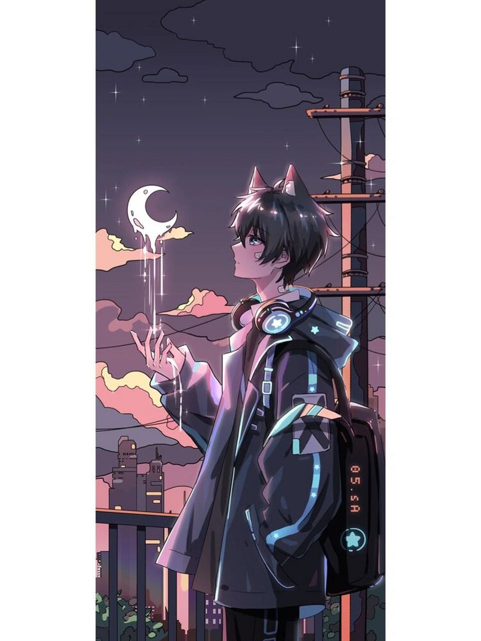 等到落日余晖后,便是满天繁星 主题商店93充电特效浮世绘少年