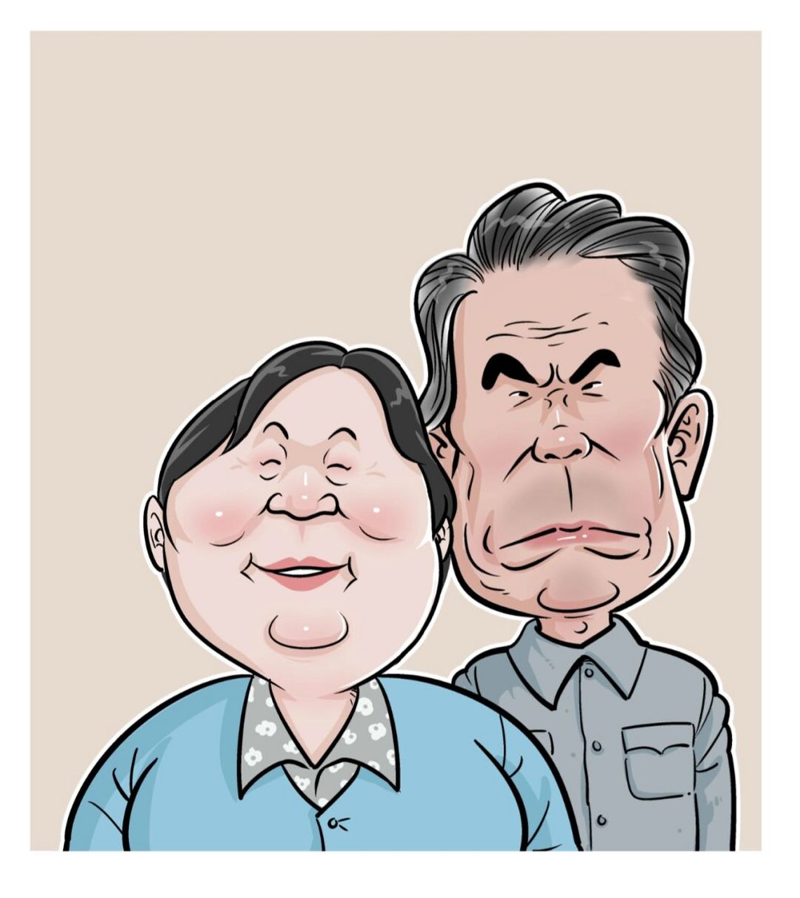 漫画家陈与李老两口:相濡以沫,相敬如宾 #漫画家# #陈跛子##陈与李