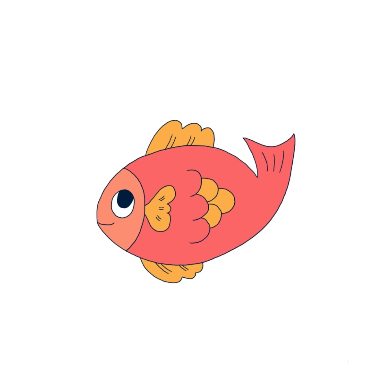 96鱼儿简笔画素材