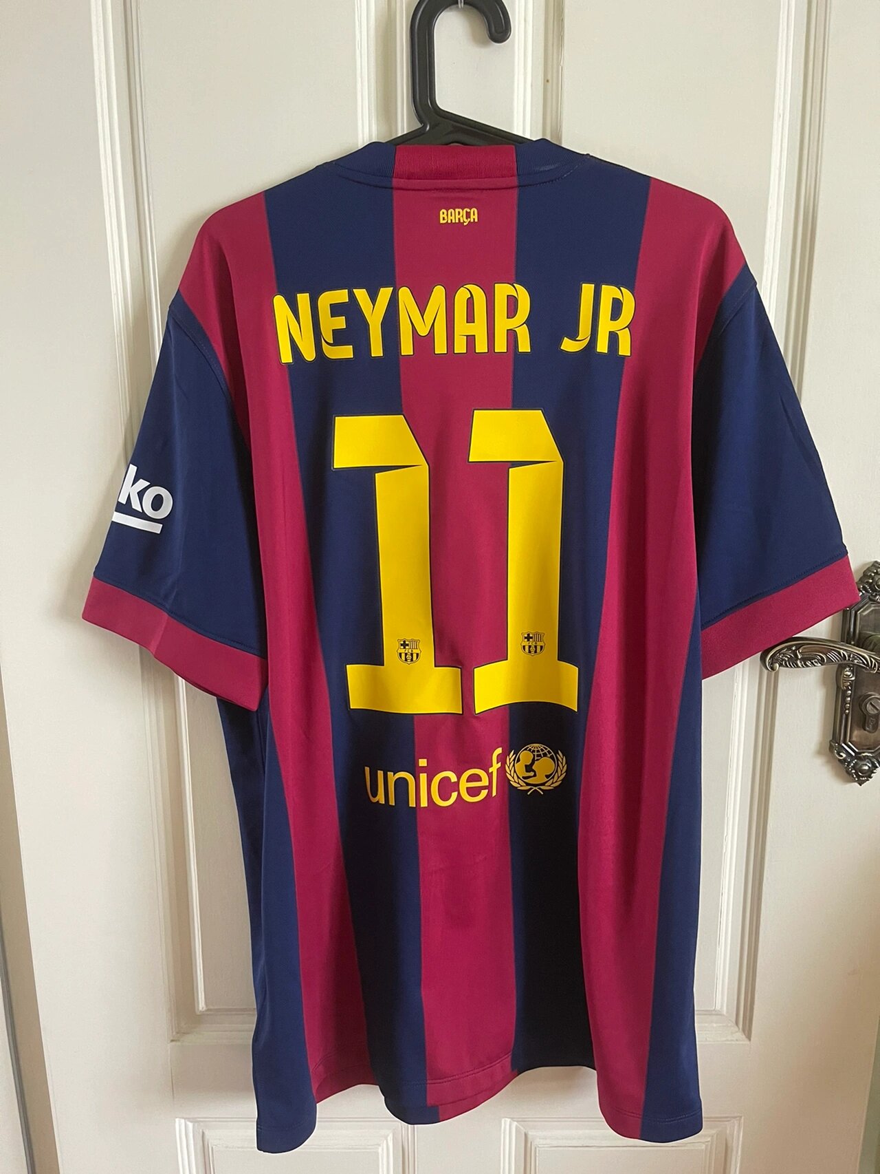 内马尔巴塞罗那1415赛季主场球迷版球衣 全新正品带吊牌 内马尔印号