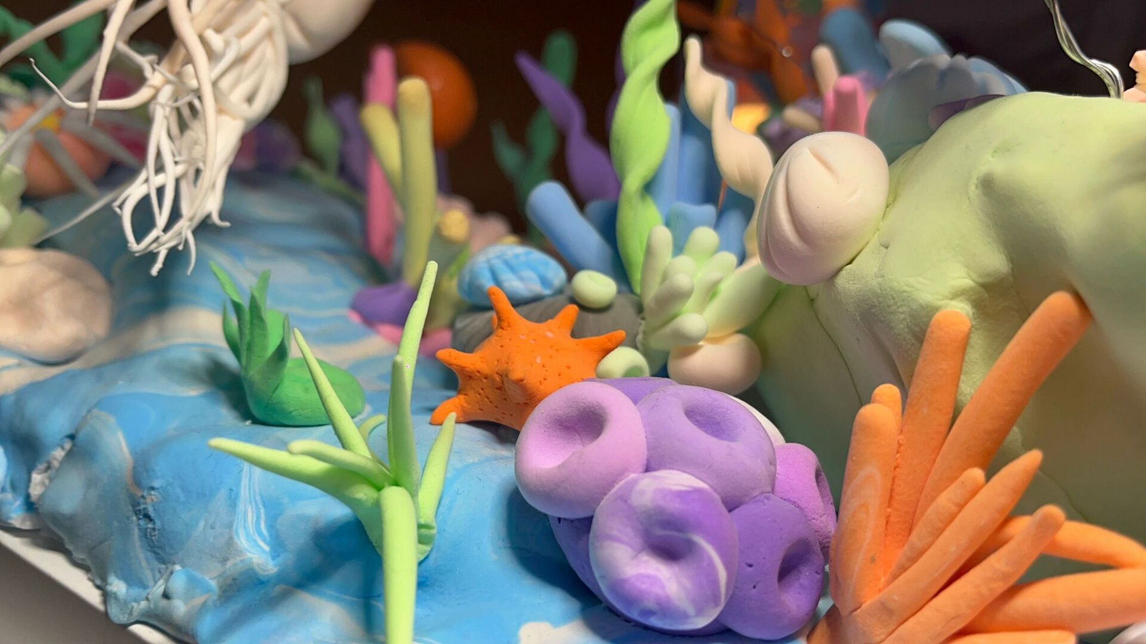 超轻粘土《海底世界》 主要参考小红书某个作者(主要作者不太记得了)