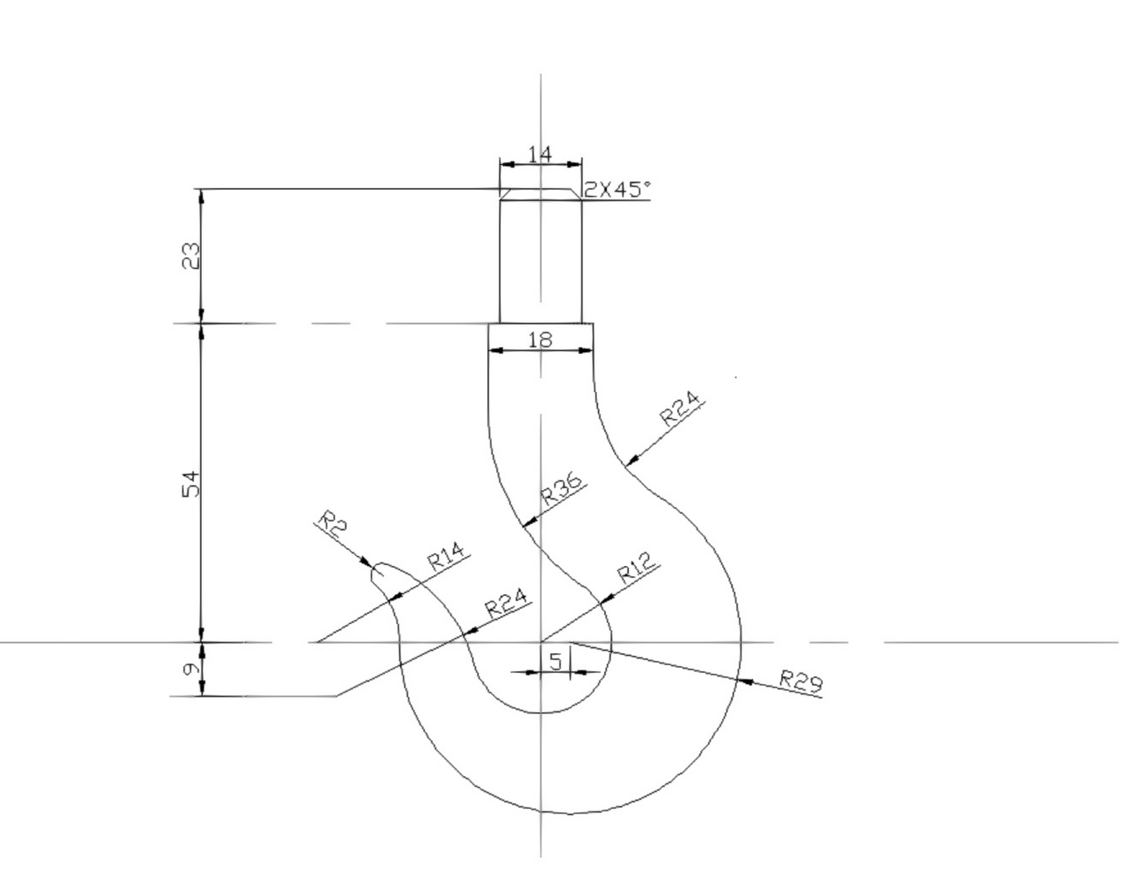 机械制图之吊钩画法 今天来挑战画经典图—吊钩07 左滑有画吊钩的