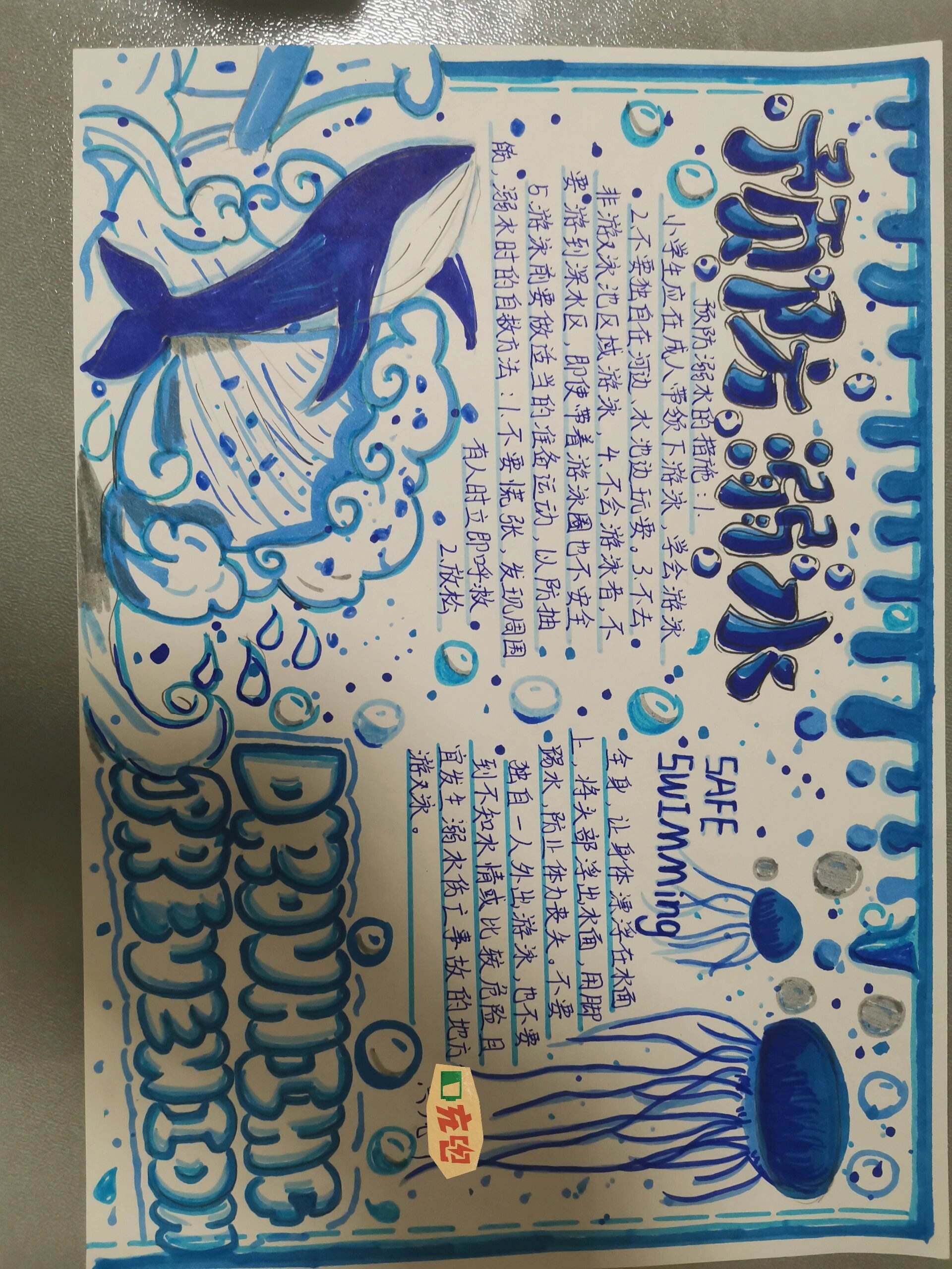 防溺水手抄报
