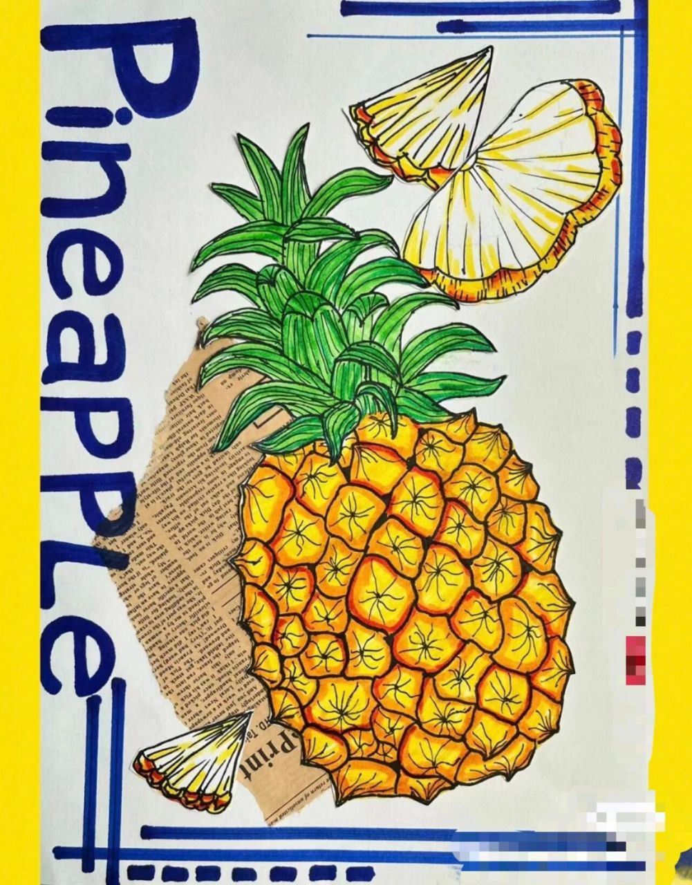 964-5岁美术课程:《菠萝95》 4-5岁美术课程:《菠萝95》 观察