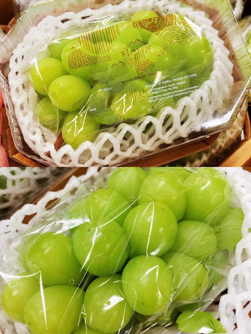 97人气贵族水果-韩国空运香印青提 香印青提源自