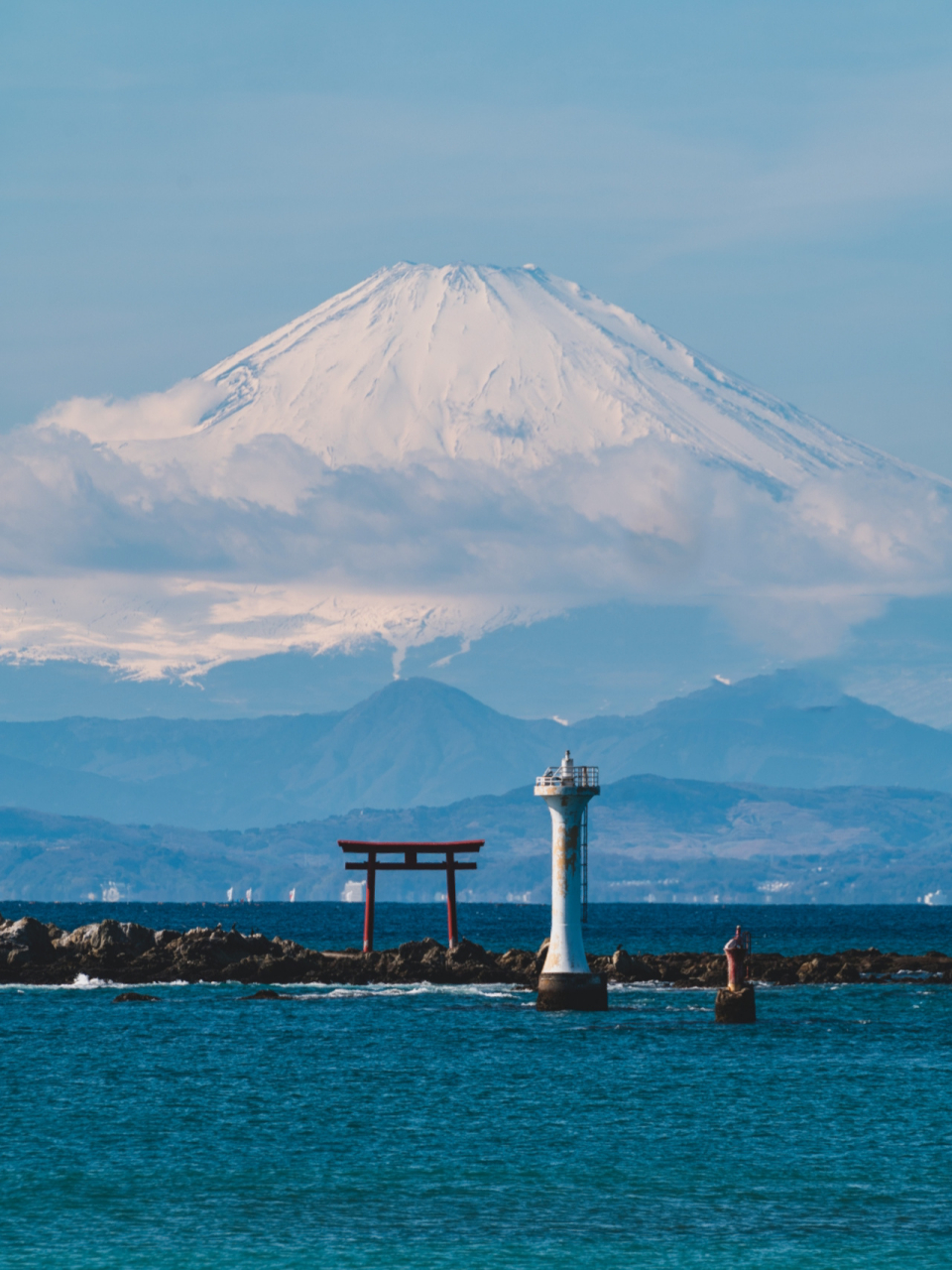 绝景日本 | 神奈川县 | 真名濑海岸98 一改昨天风雪交加的坏天气 十