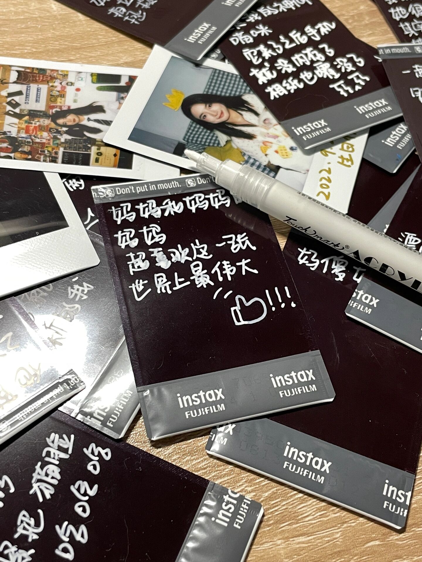 怎么拍立得相纸背面也这么有氛围
