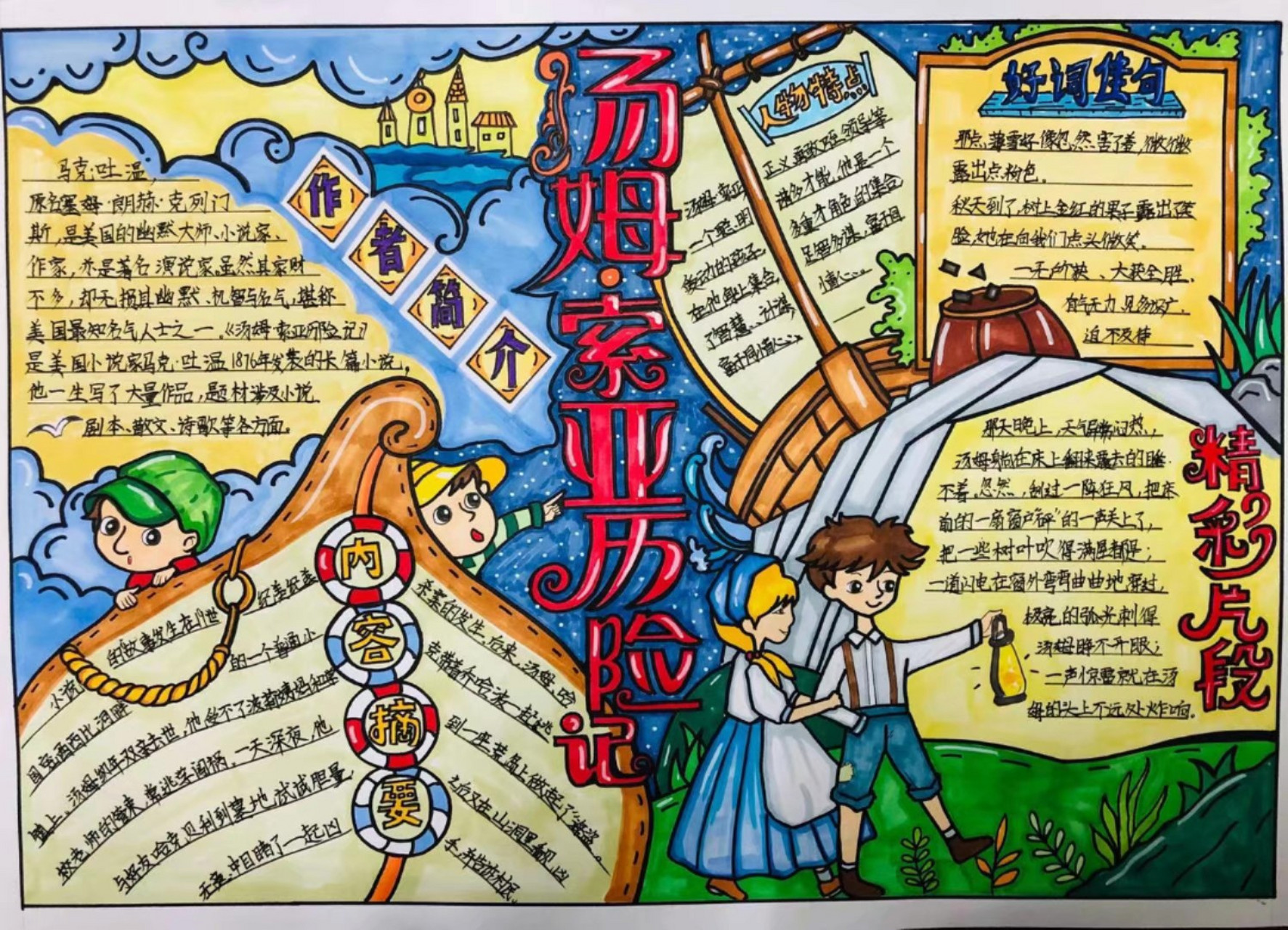 书籍手抄报 来一波书籍手抄报作品 小学不同年级要求看的书