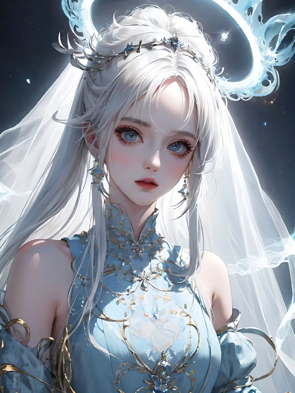 7615雪发仙姬|白发青衣翠衣裳,恰是你爱的模样  雪发仙姬,飘逸