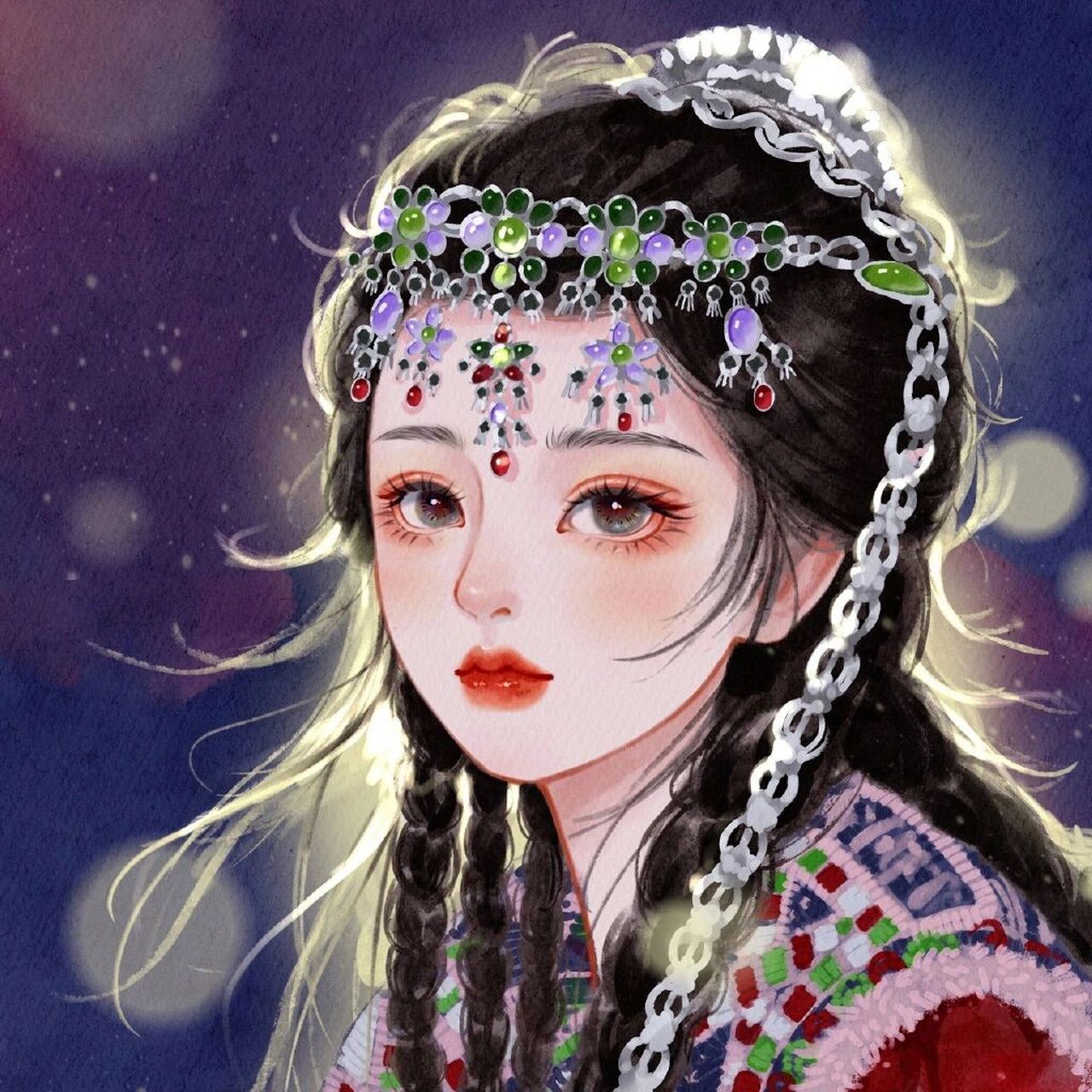 文艺小清新复古古风怀旧女生微信头像 需要原图call