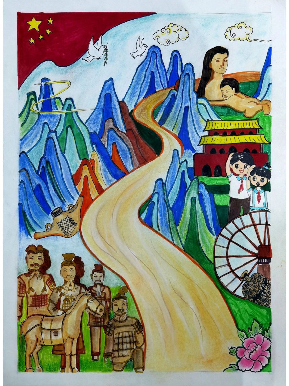 传承黄河文化主题绘画 2023年"山青之星"山东省青少年风采展示活动的