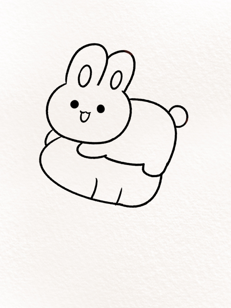 兔子简笔画系列 | 兔飞猛进(附过程) 2023年,工作学习生活技能通通兔