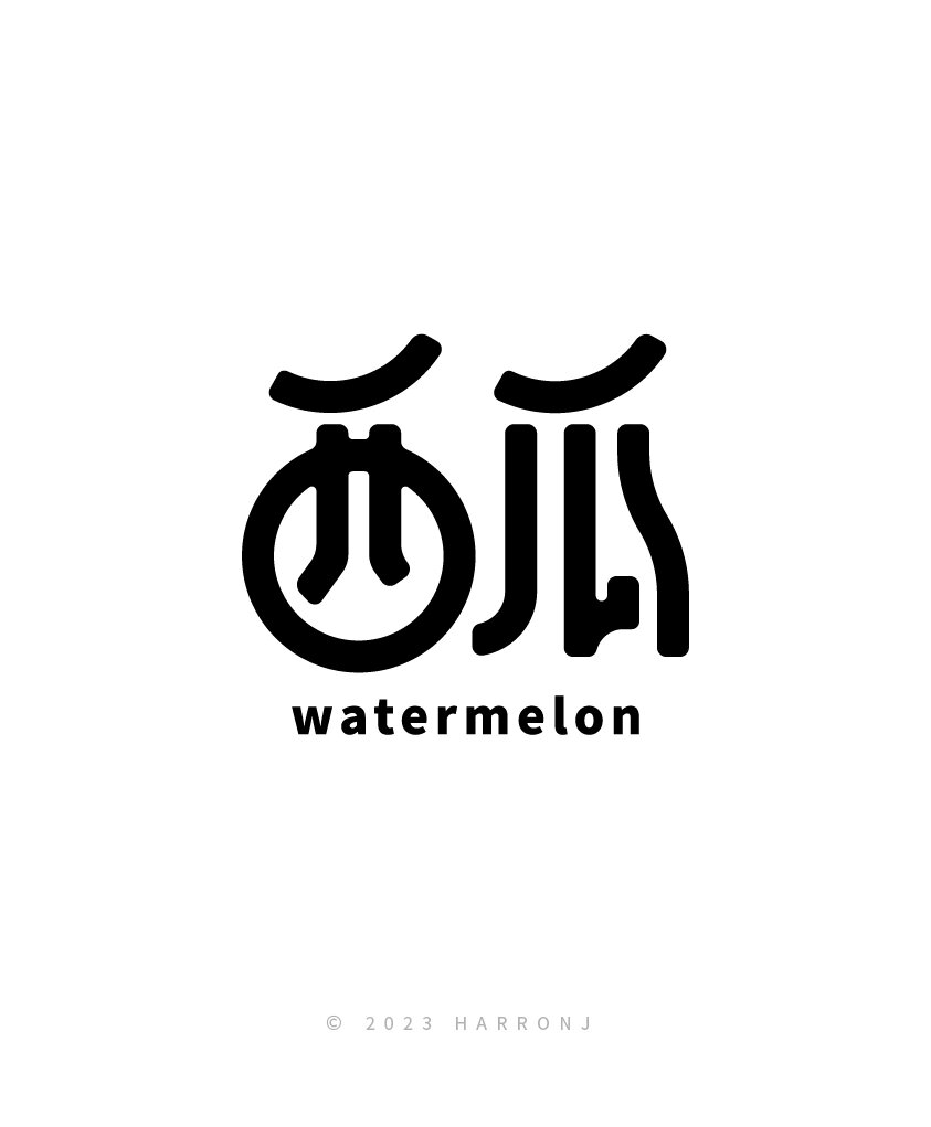 字体设计:西瓜