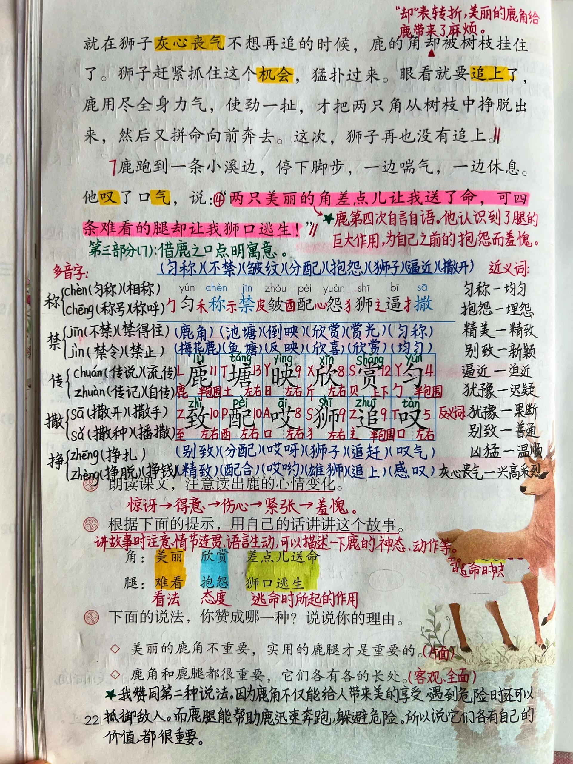 《鹿角和鹿腿》作业图片