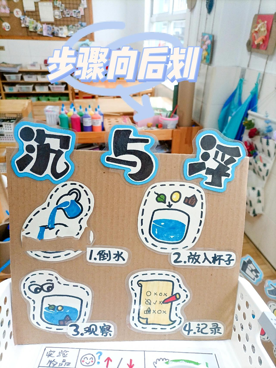 幼儿园 科学小实验环创 《沉与浮》附过程 幼儿园科学小实验环创 《沉