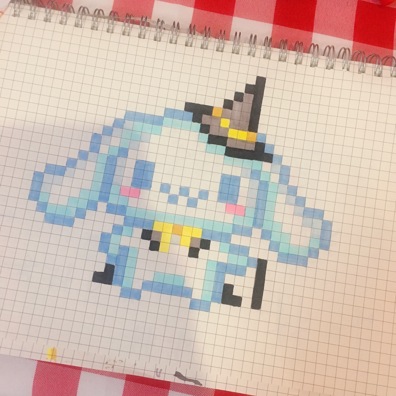 简单易上手的三丽鸥像素画第一弹万圣玉桂狗 hello来啦这里是柠小檬