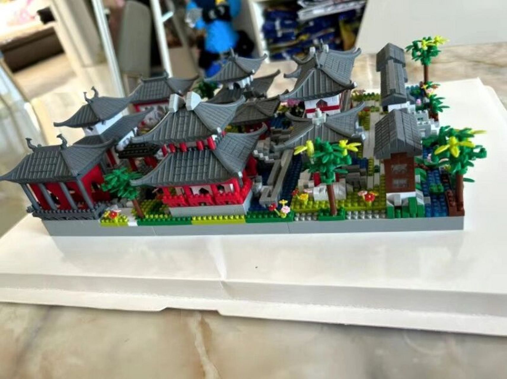 苏州园林乐高积木完工   成品出闲置