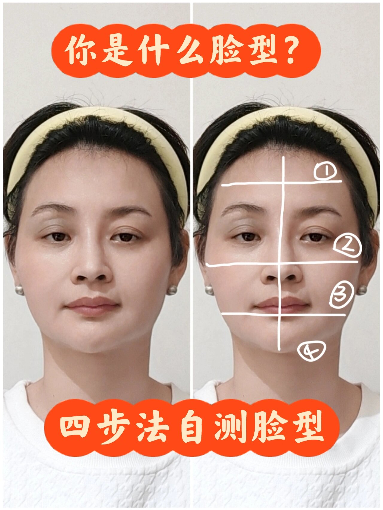 满满干货/一分钟准确自测脸型