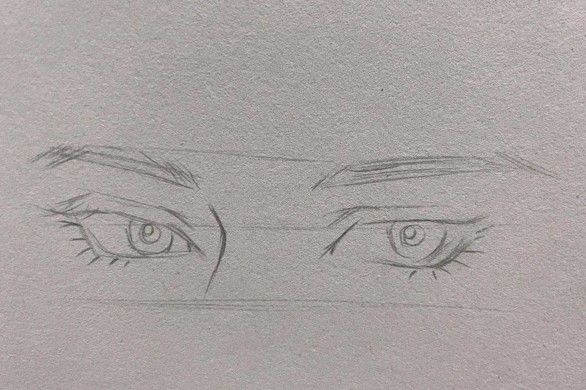 怎么画可爱的眼睛男生图片