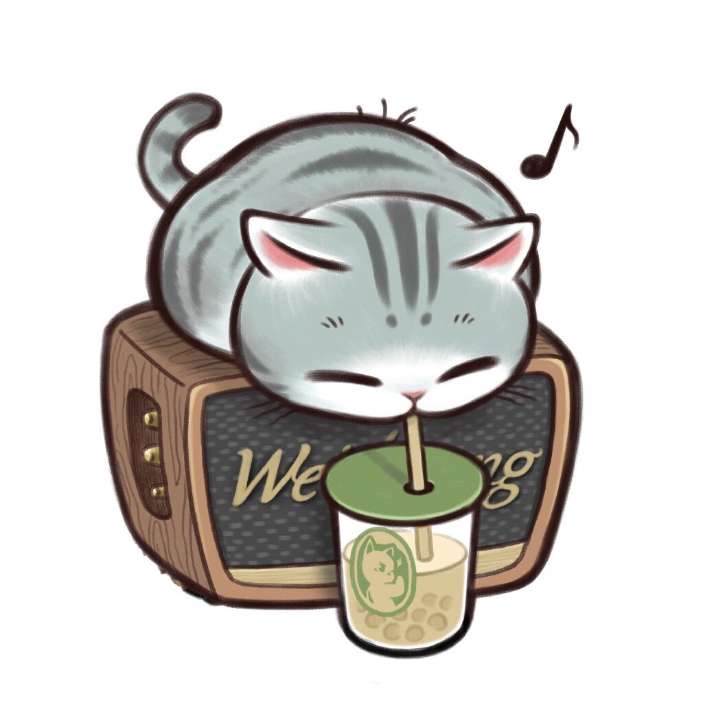 超可爱的猫猫喝饮料头像