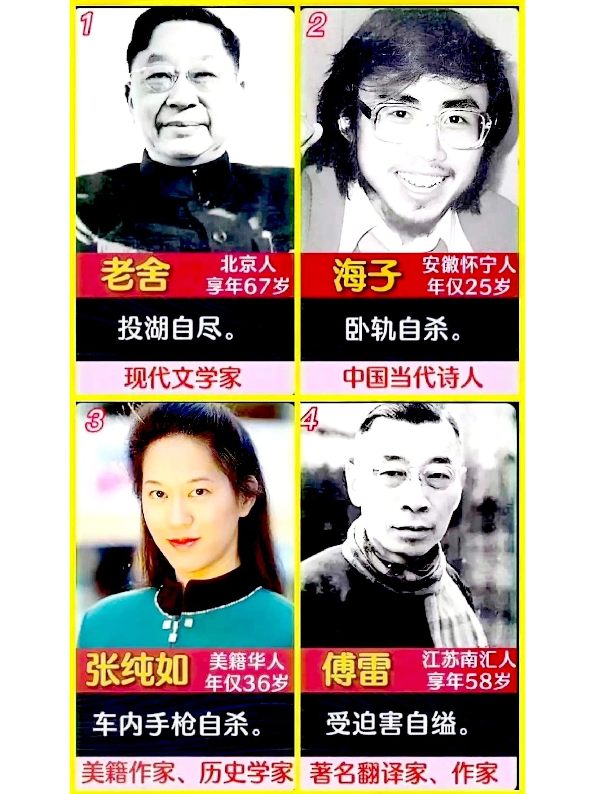 选择自尽的10位当代作家