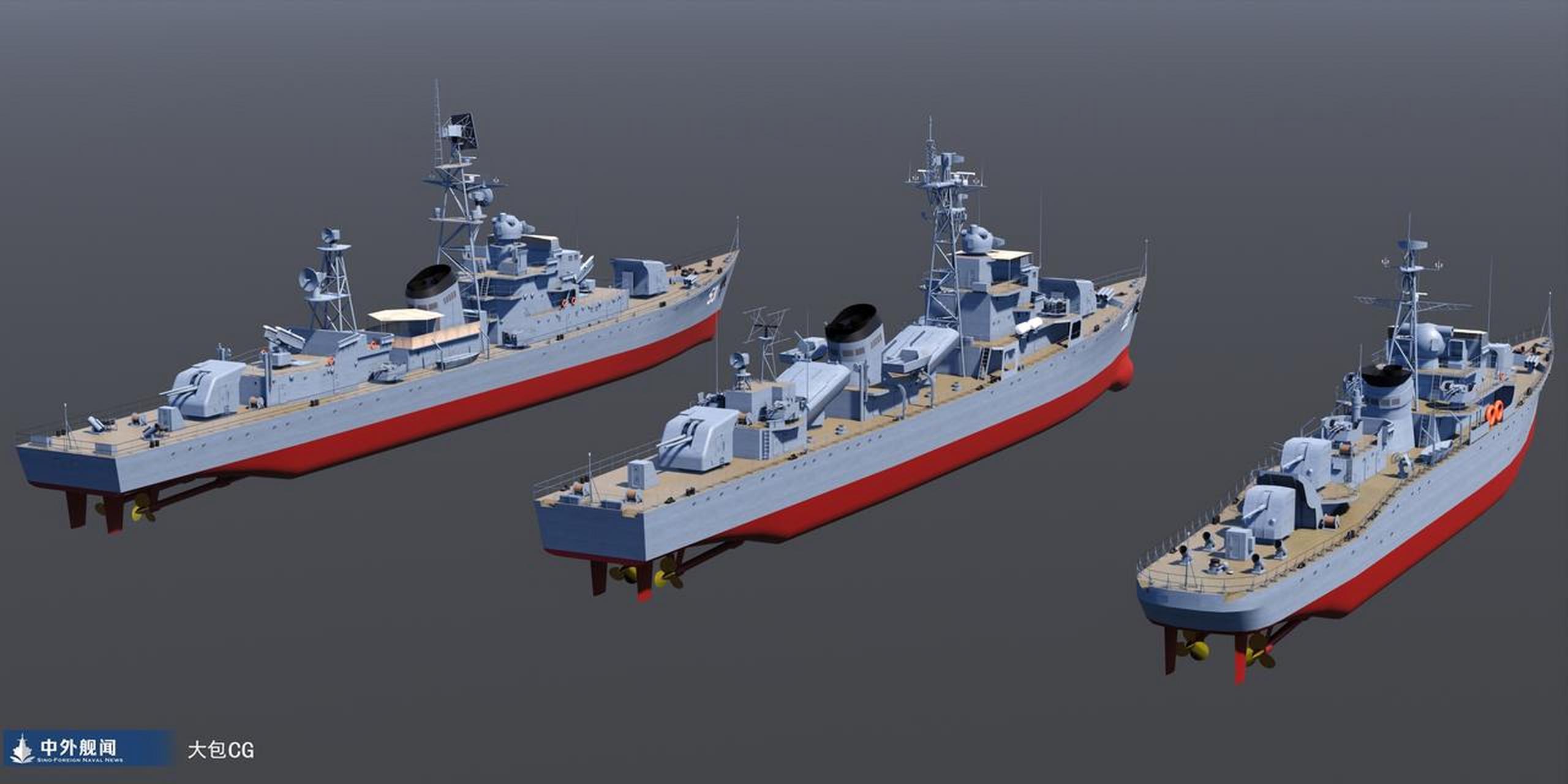 英雄舰船: 502/南充舰,原存海博,零部件还在;556/湘潭舰,后转给
