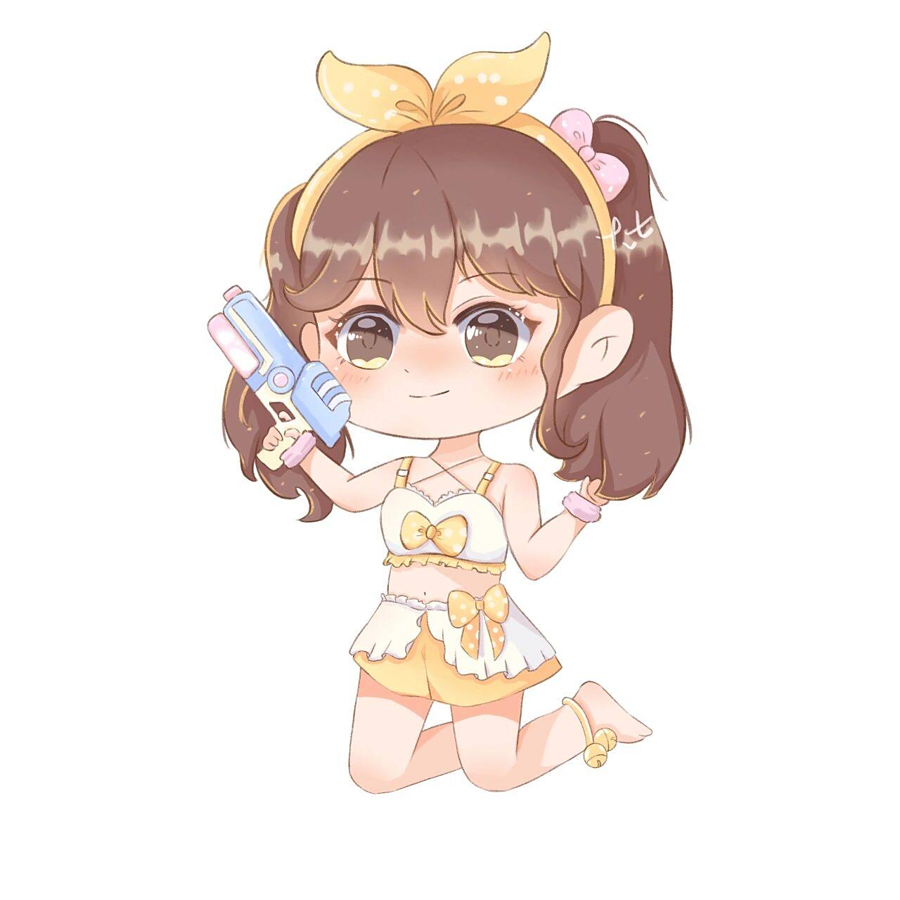 原创q版人物教程(画法) 我画的是三头身的q版 软件:procreate 我的