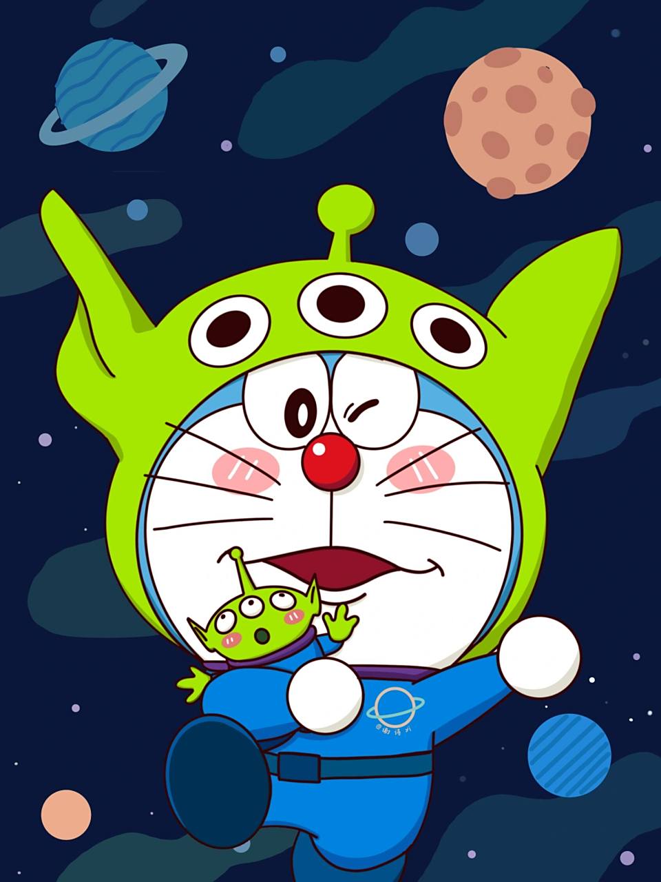 原创哆啦a梦和三眼仔 #卡通壁纸# #哆啦a梦# #哆啦a梦壁纸# #三眼仔