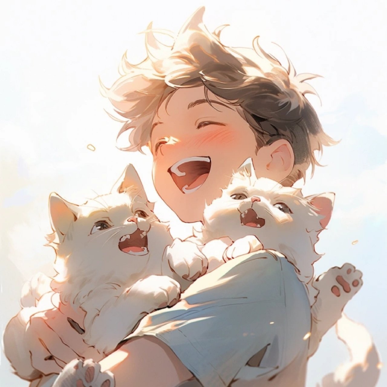 动漫男生头像丨治愈系 治愈系,男孩,阳光开朗,猫咪~ 每天不一样的风格