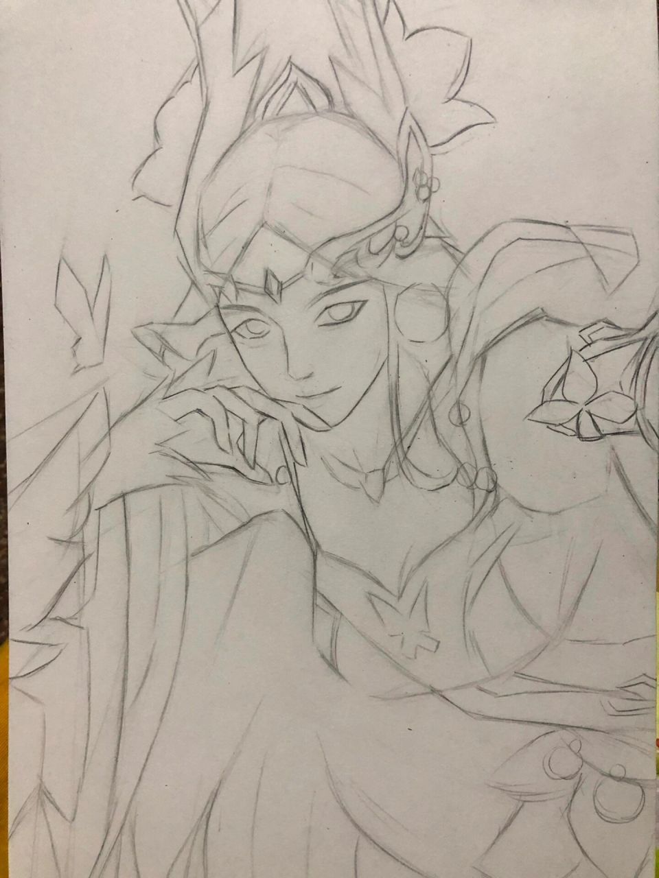 貂蝉仲夏夜之梦绘画过程 这个色调画完不知道会不会翻车