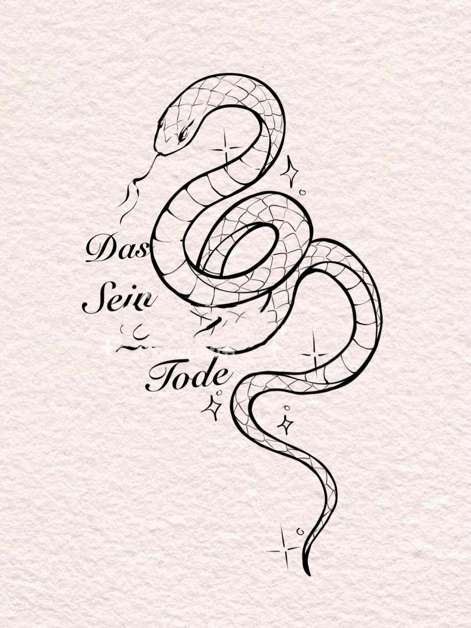 蛇纹身手稿 素材图片