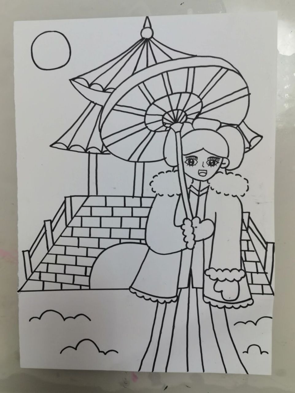 古风美女 古风女孩#主题儿童画# #古风美女