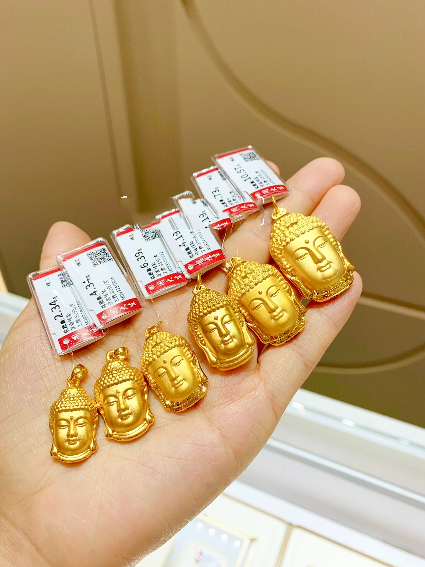 足金大佛头小佛头